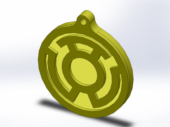 Yellow Lantern Key Chain 3d printed 