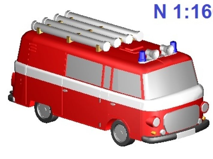 Barkas-Feuerwehr /fire brigade (N 1:160) 3d printed