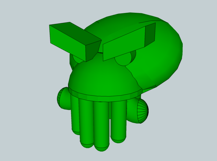 Cthulu Head for Building Toy 3d printed