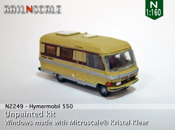 Hymermobil 550 (N 1:160) 3d printed 