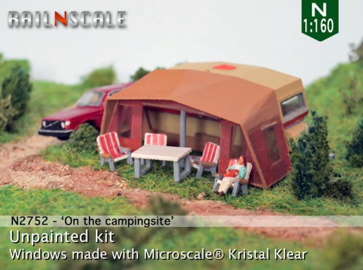 Camping Set (N 1:160) 3d printed 