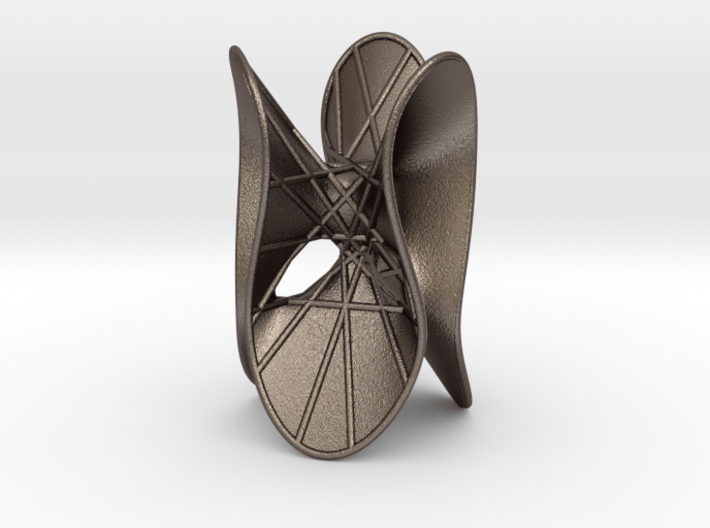 Clebsch Diagonal Surface, 27 Lines (small, metal) 3d printed 