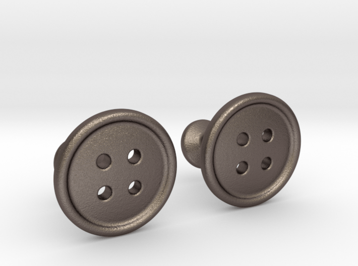 Button Cufflinks 3d printed 