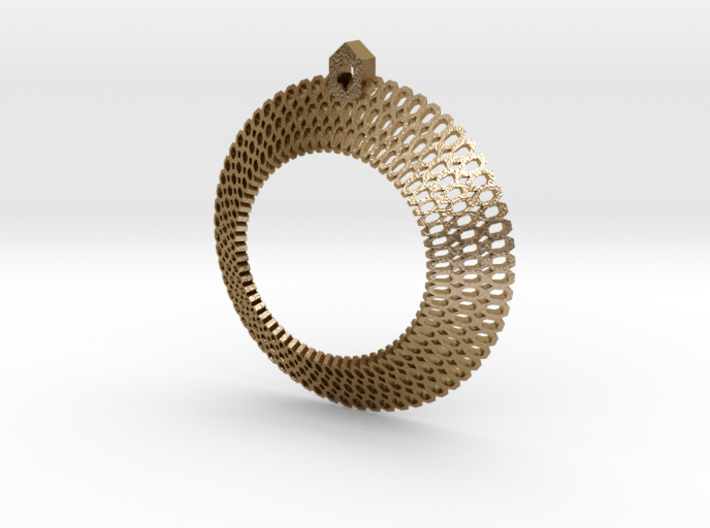 Crochet Pendant (steel and plastic) 3d printed 