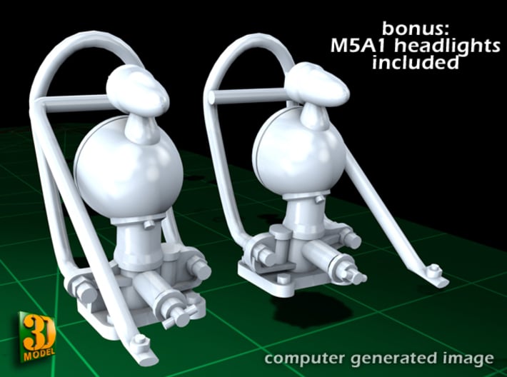 M5A1 Ringmount set 3d printed 