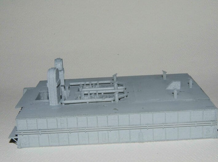 1/400 Shuttle MLP, launch pad NASA 3d printed Side elevation. It's not easy to see, but the MLP numbers are raised, to make them easier to paint.