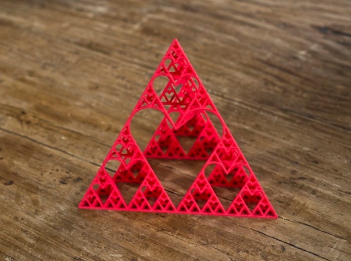 Sierpinski tetrahedron of Love 3d printed 
