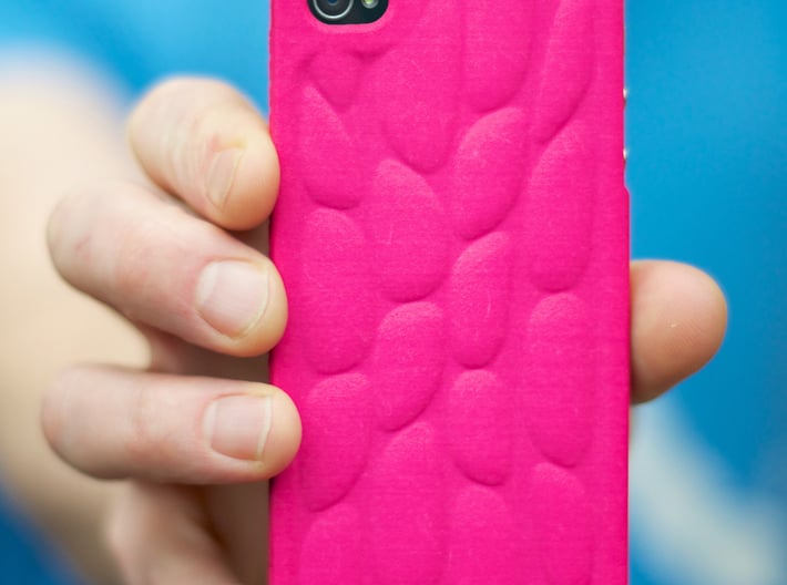 Personalised 3D Smart Phone Art Case. 3d printed Hot Pink!