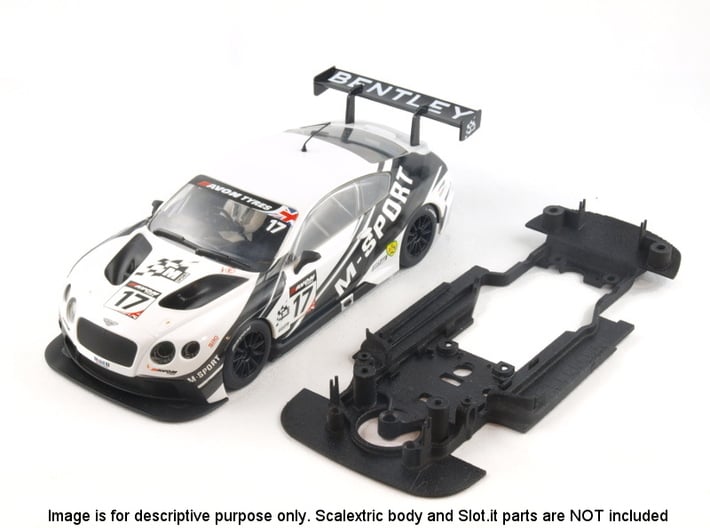 S06-ST2 Chassis for Scalextric Bentley GT3 STD/STD 3d printed