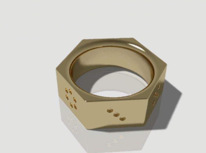Dice Ring 3d printed 