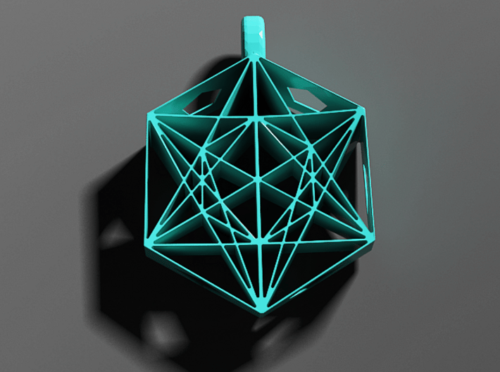 Metatrons Cube Pendant 3d printed 