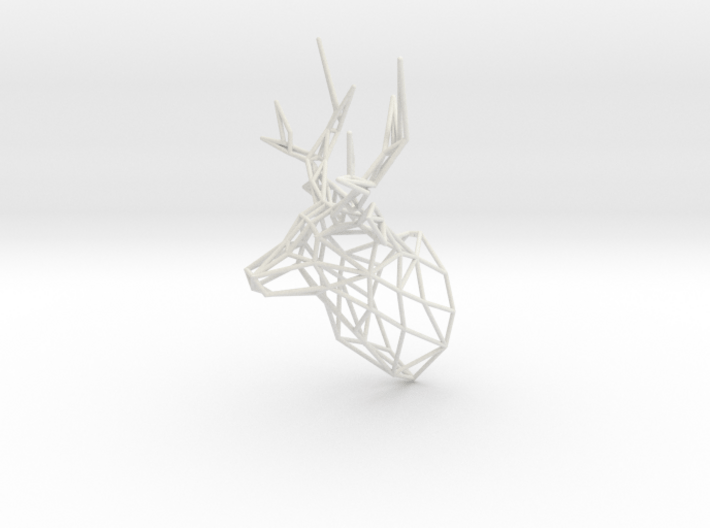 Small Stag Head Facing Right 75mm 1:12 Scale 3d printed 