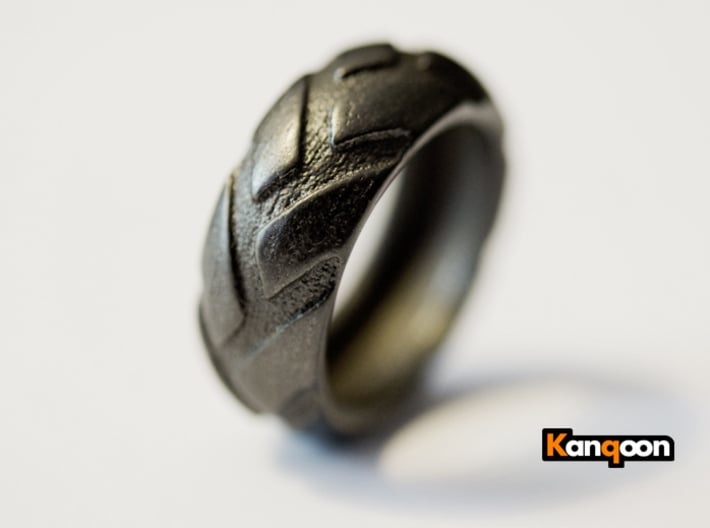 r8x45 - Tire Ring 3d printed Matte Black Steel printed