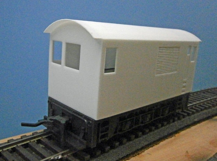 O Scale Critter Body 3d printed Rear View of Body on Chassis