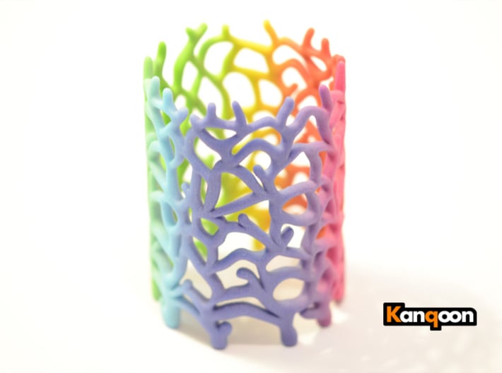 Coraline Tealight Multicolor Sandstone 3d printed Top - Coraline Multicolor printed