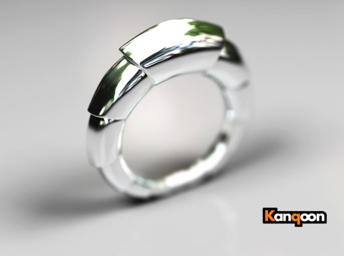  Mats - Ring 3d printed Polished Silver PREVIEW