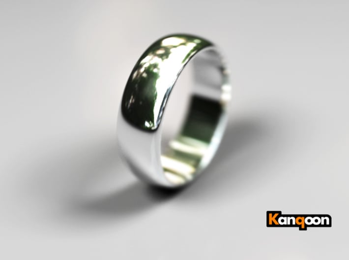Hugo - Ring 3d printed Polished SIlver preview