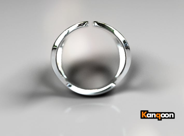Valentin - Ring 3d printed Polished Silver PREVIEW