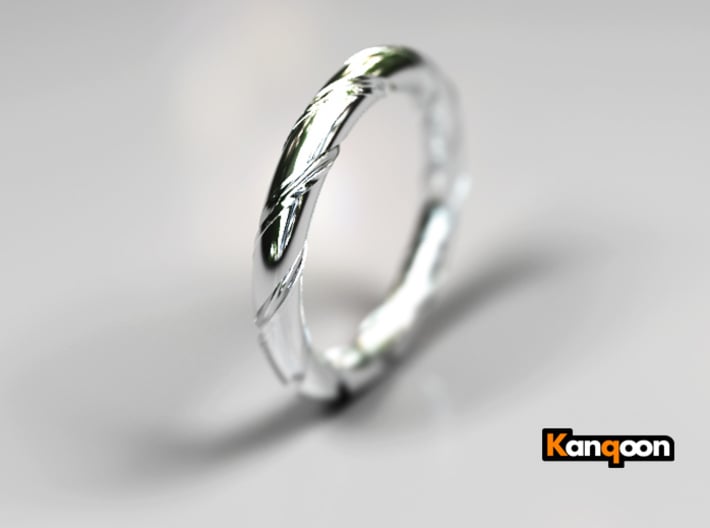 Bernd - Ring 3d printed Polished Silver Preview