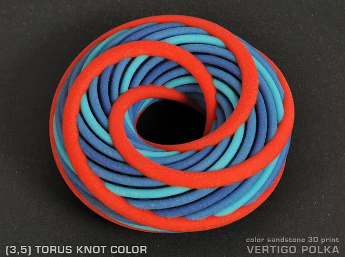 Torus Knot color - 3inch 3d printed 