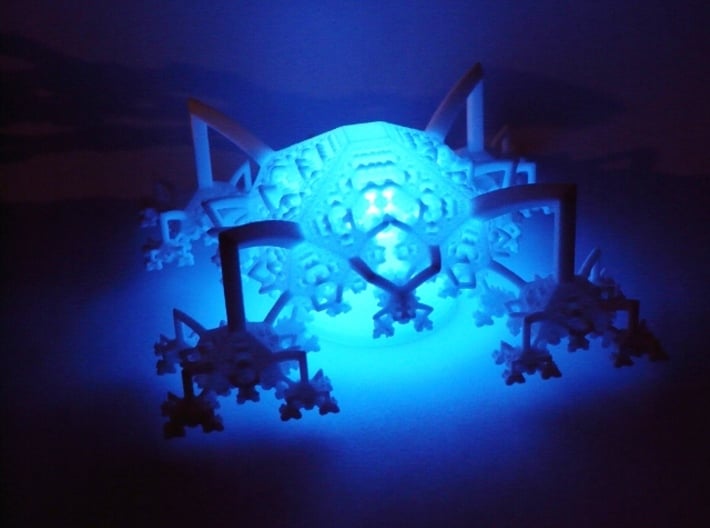 Fractal Spider 3d printed LED candle not included