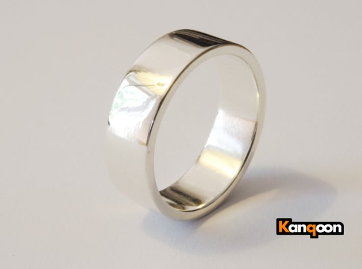 Bruno - Ring 3d printed Polished Silber