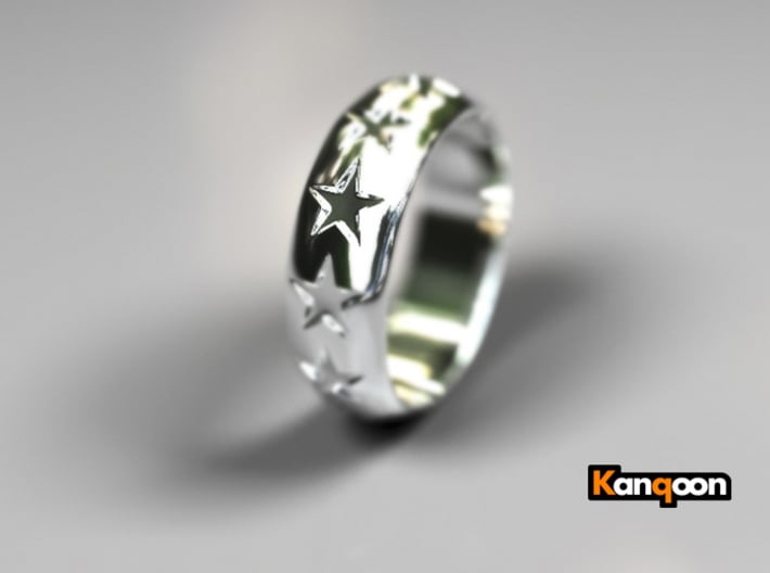 Eugen - Ring 3d printed Polished Silver Preview