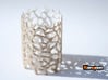 Coraline Tealight in light Grey / White 3d printed Full Color Sandstone printed