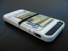 Cariband case for iPhone 5/5s, "holds stuff" 3d printed White Strong & Flexible POLISHED, Back, angle right, Cariband holds ID, cards and cash