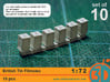 British Tin Flimsies 1/72 scale pack of 10 3d printed 