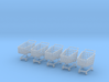5 X Miniature Shopping Trolleys 3d printed 