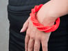 Twist Cuff (Size L) 3d printed Printed in Red Strong & Flexible Polished Plastic