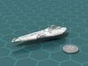 Stravok Shung Battleship 3d printed Render of the model, with a virtual quarter for scale.