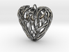 Bamboo Heart Pendant 3d printed 