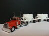 HO 1/87 Shorty Dry Bulk Trailer 07a (no dolly) 3d printed The two pups fitted to a lovely tractor unit.