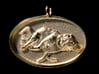 Agility Dog Pendant - 1 1/4 " Border Collie. 3d printed 18k Gold Plated, PHOTO, 35mm.