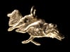 Agility Dog Pendant 1.17 " (2.98cm) Border Collie. 3d printed 18k Gold Plated, PHOTO..