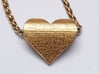 Personalized Golden Heart pendant 3d printed Back