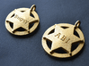Sheriffs Star (6-point) Pet Tag / Pendant /Key Fob 3d printed 