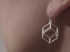 Rhombic Dodecahedron Earrings  3d printed 