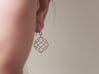 Rhombic Dodecahedron Earrings  3d printed 