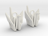 Origami Crane Earrings 3d printed 