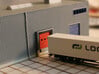 N Scale 3x Loading Dock +Door 3d printed Dock in front of a blank wall (wall visible through the windows)