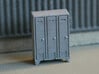 N Scale 5x Lockers 3d printed Painted model. Please note the picture is zoomed in and probably shows the model larger than it really is.