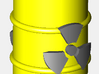 Radioactive Barrel, Yellow 3d printed A rendering of the drum. The radioactive sign will be darker when printed.