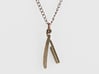 Straight Razor Necklace 3d printed Straight Razor Necklace - Stainless Steel