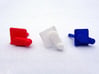 (X1) Pitch Control Lever 3d printed (X1) Pitch Control Lever colors (coral red, white, royal blue) impression