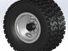 1/64 2 Hole 22.5" Truck Wheels, Tires, & Brake Dru 3d printed 