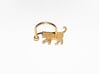 [Ring]Kitty play with a Ball (size 8) 3d printed product with ‘Gold Plated Matte’