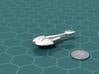 Aratouk Savakt class Cruiser 3d printed Render of the model, with a virtual quarter for scale.